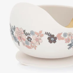 Elodie Lunch Accessories*Baby Girls Ivory Floral Feeding Bowl & Spoon Set