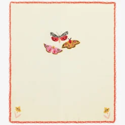 Powell Craft Gifts*Baby Girls Ivory Knit Butterfly Shawl (73cm)