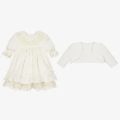 Andreeatex Dresses*Baby Girls Ivory Lace Dress Set