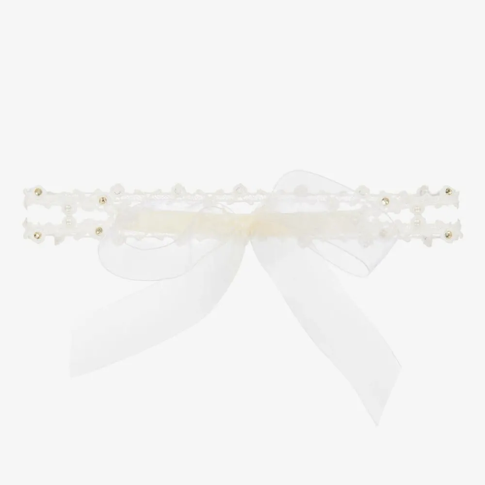 Cute Cute Hair Accessories*Baby Girls Ivory Lace Headband