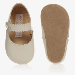Early Days Pre Walkers|Pre Walkers*Baby Girls Ivory Leather Pre-Walker Shoes