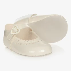 Early Days Pre Walkers|Pre Walkers*Baby Girls Ivory Patent Pre-Walker Shoes