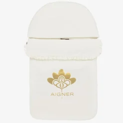AIGNER Nests*Baby Girls Ivory Pima Cotton Nest (70cm)