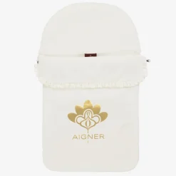 AIGNER Nests*Baby Girls Ivory Pima Cotton Nest (70cm)