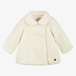 Guess Coats & Jackets*Baby Girls Ivory Sherpa Fleece Coat