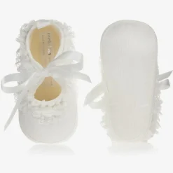 Early Days Pre Walkers|Pre Walkers*Baby Girls Ivory Silk Shoes
