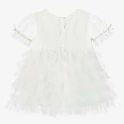 Tutu du Monde Dresses*Baby Girls Ivory Tulle & Beads Dress
