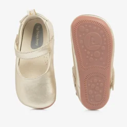 Tip Toey Joey First Walkers|First Walkers*Baby Girls Metallic Gold Leather Shoes
