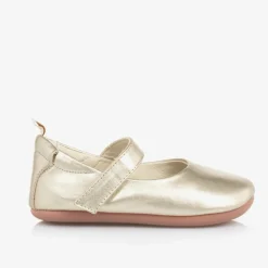 Tip Toey Joey First Walkers|First Walkers*Baby Girls Metallic Gold Leather Shoes