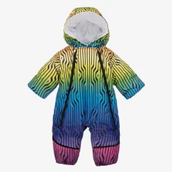 Pilguni Snowwear*Baby Girls Multicoloured Stripe 2-in-1 Snowsuit