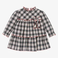 Miranda Dresses*Baby Girls Navy Blue Check Dress