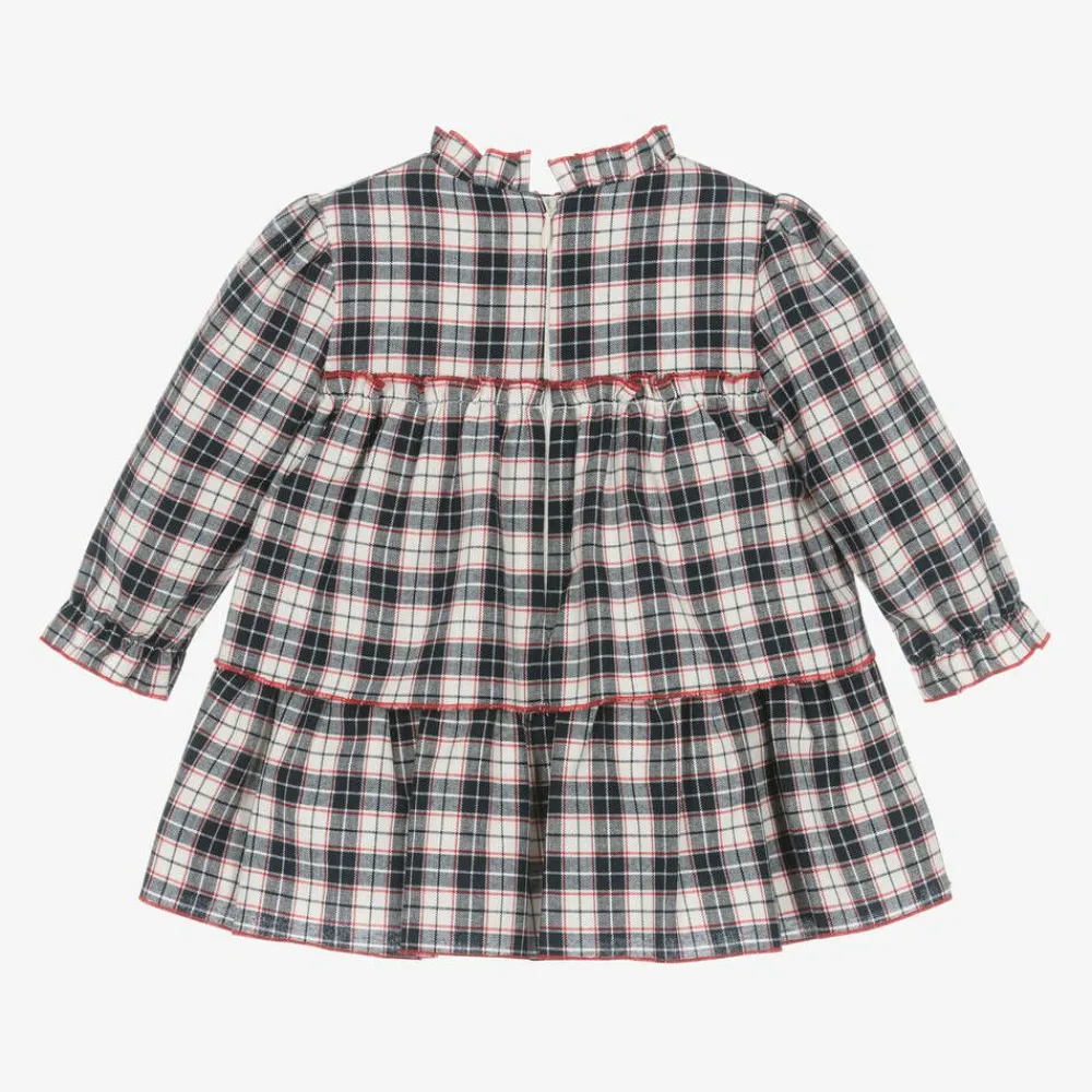 Miranda Dresses*Baby Girls Navy Blue Check Dress