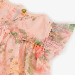 Angels Face Dresses*Baby Girls Pale Pink Floral Dress Peach