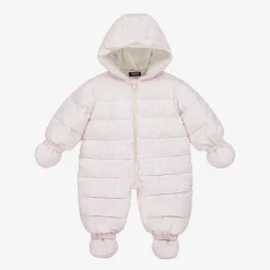 Versace Snowwear*Baby Girls Pink Barocco Down Snowsuit