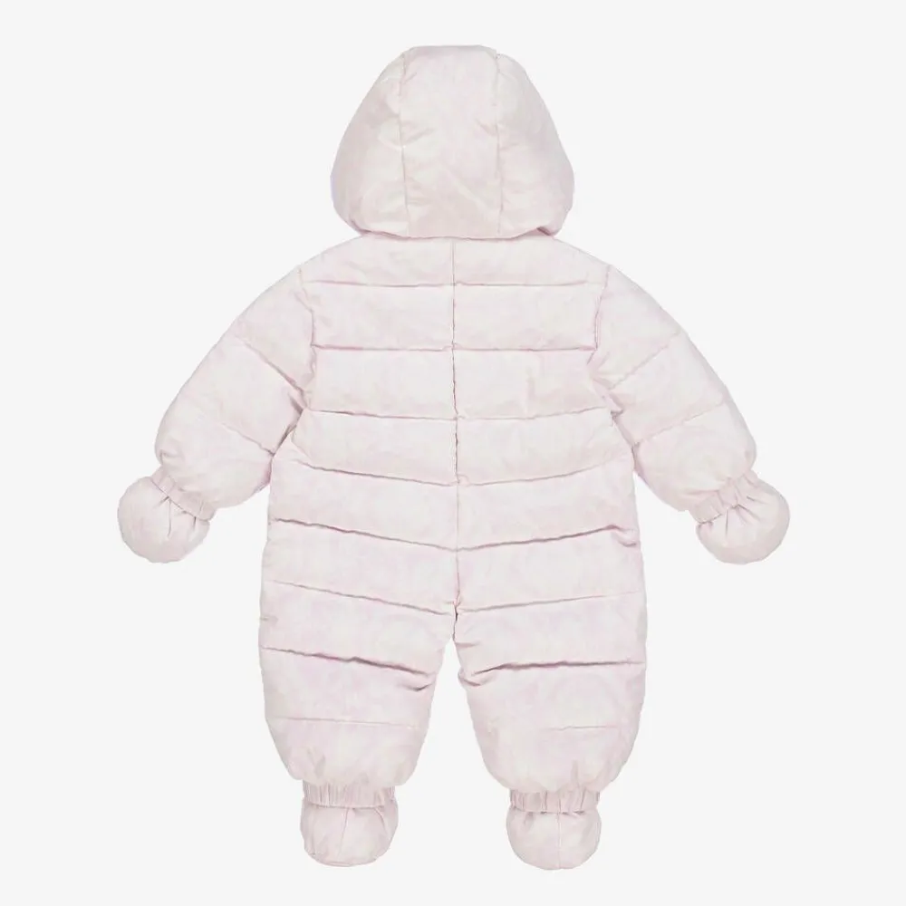 Versace Snowwear*Baby Girls Pink Barocco Down Snowsuit