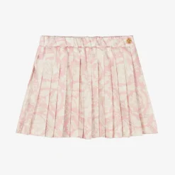Versace Skirts*Baby Girls Pink Barocco Pleated Skirt