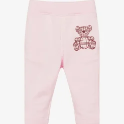 Burberry Trousers*Baby Girls Pink Bear Joggers