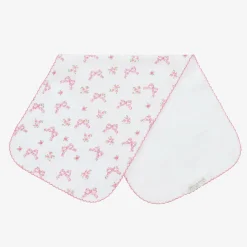 Kissy Kissy Gifts*Baby Girls Pink Blooming Bows Cotton Burp Cloth (48cm)