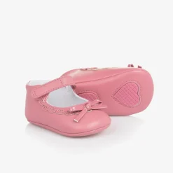 Mayoral Newborn Pre Walkers|Pre Walkers*Baby Girls Pink Bow Pre-Walker Shoes