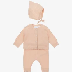 Burberry Gifts*Baby Girls Pink Cashmere Trouser Set