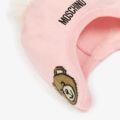 Moschino Baby Hats|Hats*Baby Girls Pink Cotton & Wool Knit Hat