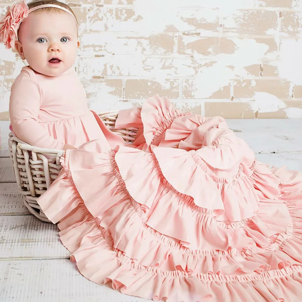 Lemon Loves Layette Blankets & Shawls*Baby Girls Pink Cotton Blanket (86cm) RoseShadow