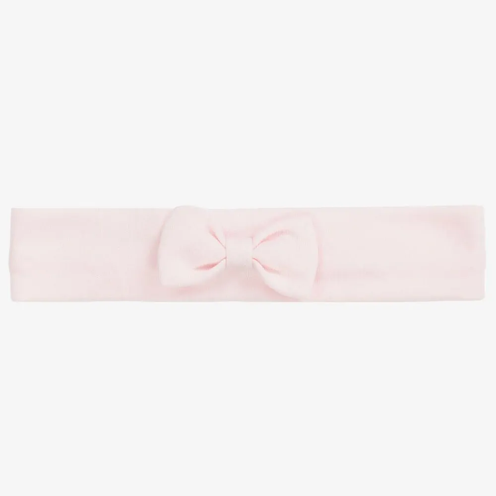Emile et Rose Hair Accessories*Baby Girls Pink Cotton Bow Headband