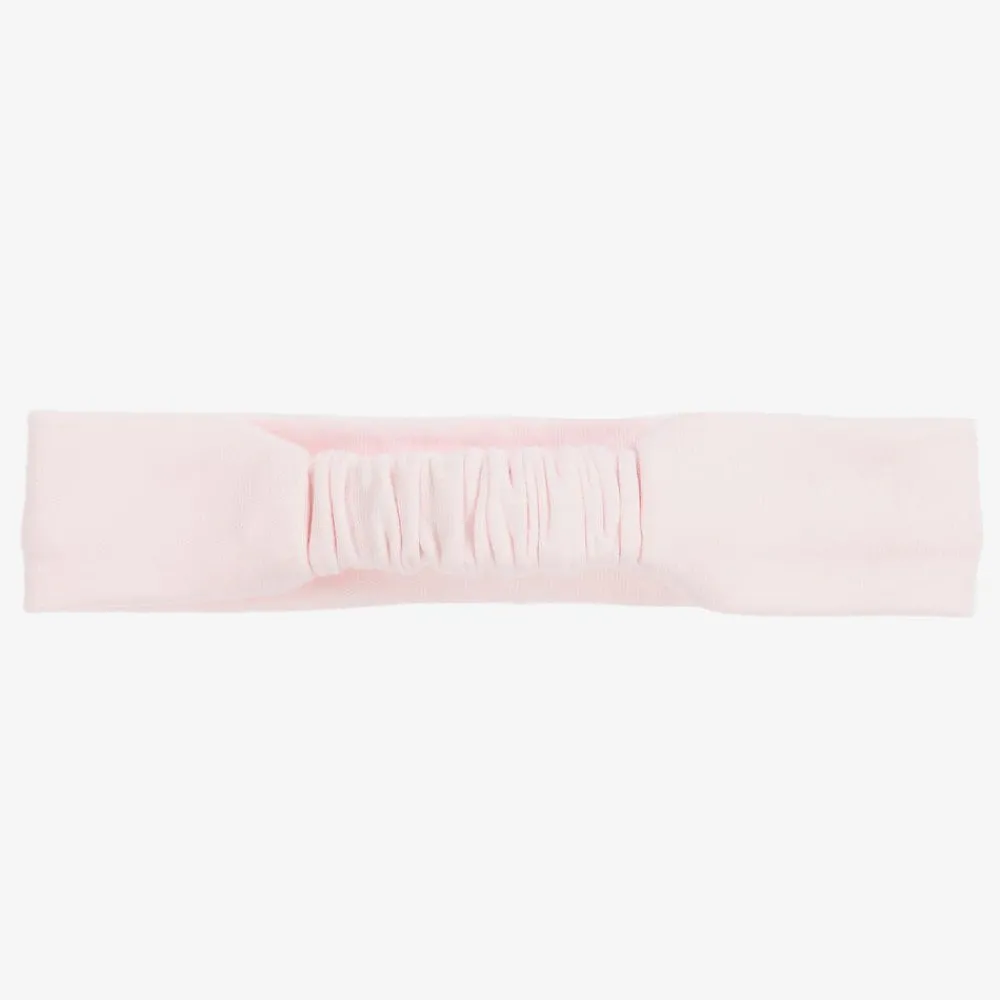 Emile et Rose Hair Accessories*Baby Girls Pink Cotton Bow Headband