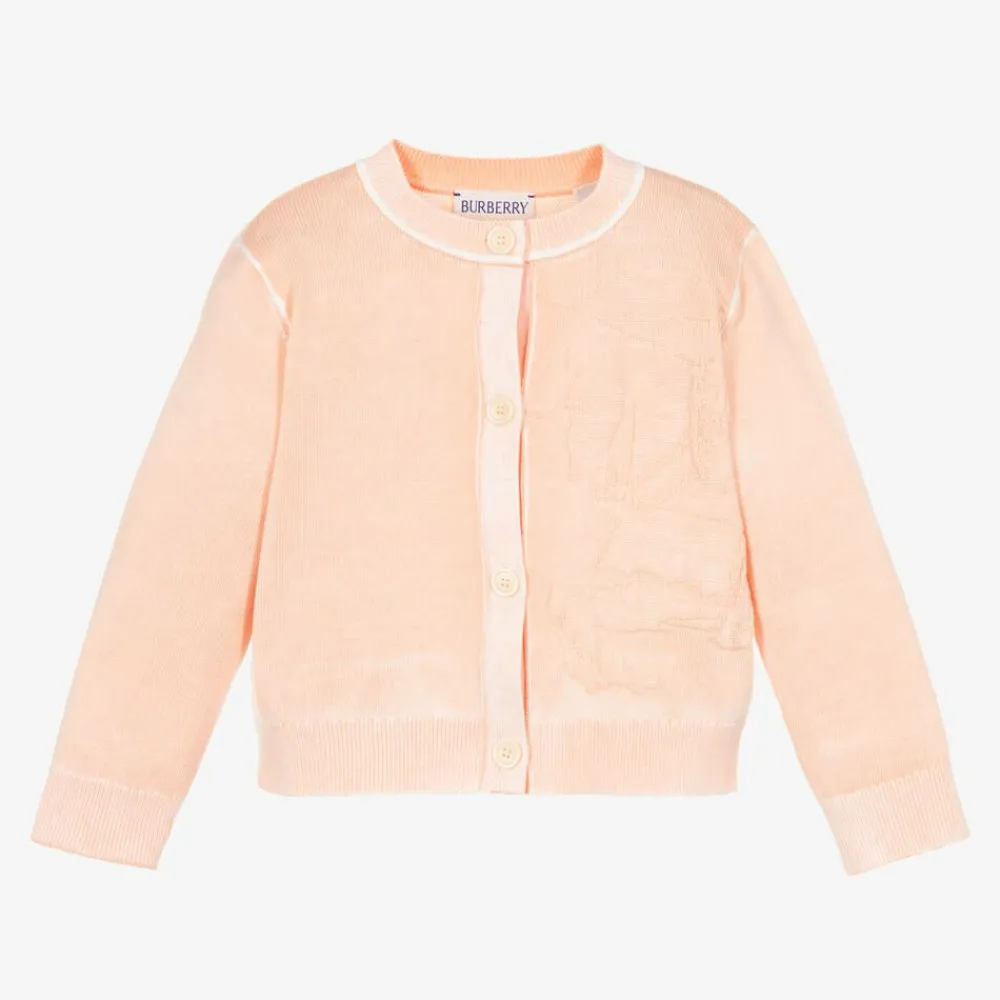 Burberry Tops*Baby Girls Pink Cotton Cardigan