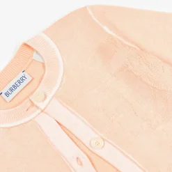 Burberry Tops*Baby Girls Pink Cotton Cardigan