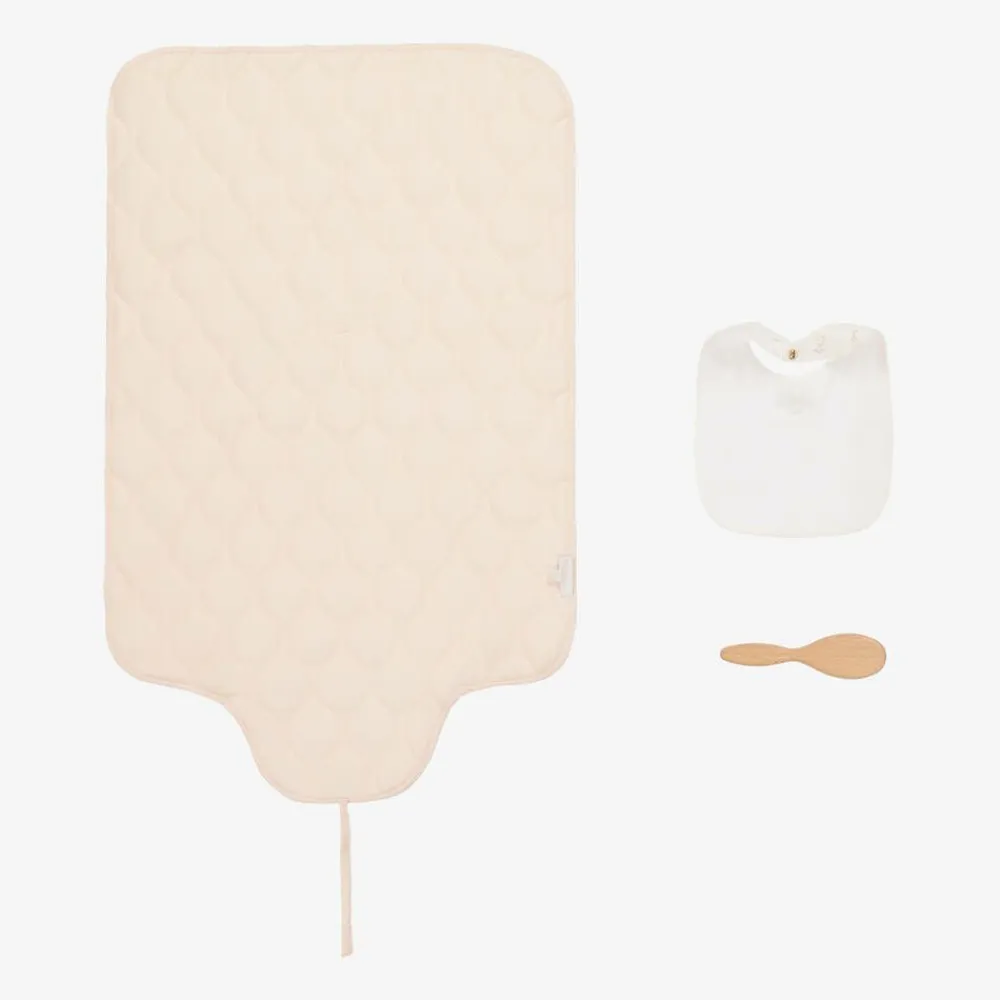 Chloé Nursery Accessories*Baby Girls Pink Cotton Changing Mat Gift Set
