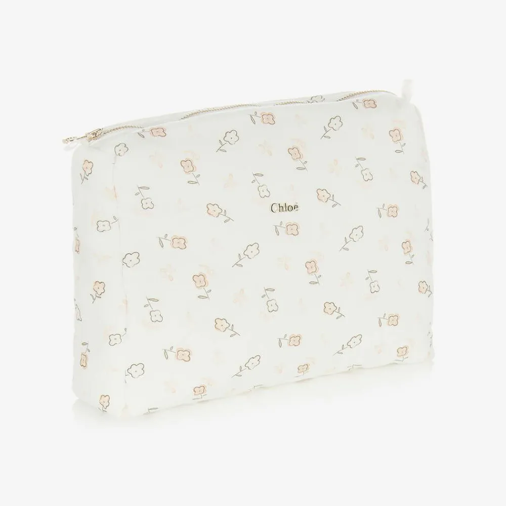 Chloé Nursery Accessories*Baby Girls Pink Cotton Changing Mat Gift Set