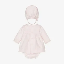 Miranda Dresses|Dresses*Baby Girls Pink Cotton Dress Set