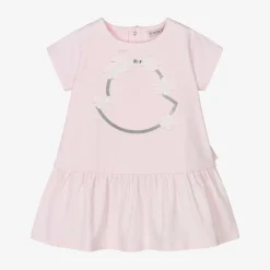 Moncler Enfant Dresses*Baby Girls Pink Cotton Dress