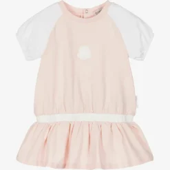 Moncler Enfant Dresses*Baby Girls Pink Cotton Dress