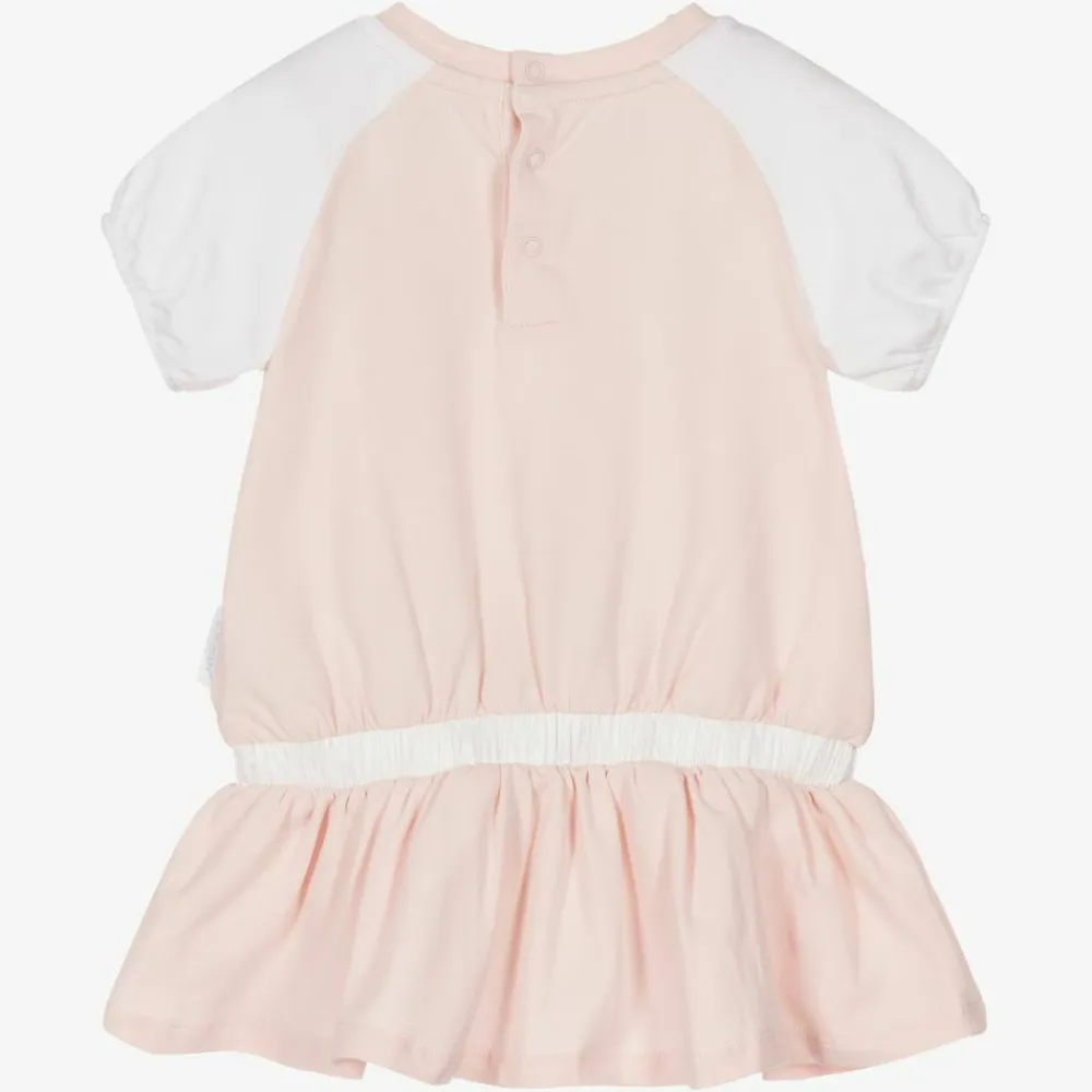Moncler Enfant Dresses*Baby Girls Pink Cotton Dress