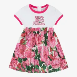 Dolce amp; Gabbana Dresses*Baby Girls Pink Cotton Floral Dress