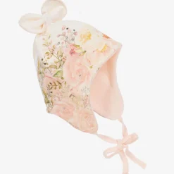 Sofija Hats*Baby Girls Pink Cotton Floral Hat