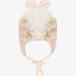Sofija Hats*Baby Girls Pink Cotton Floral Hat