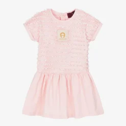 AIGNER Dresses*Baby Girls Pink Cotton Frilly Dress