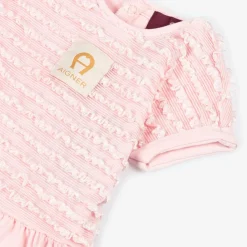 AIGNER Dresses*Baby Girls Pink Cotton Frilly Dress