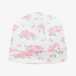 Kissy Kissy Hats|Hats*Baby Girls Pink Cotton Heavenly Hydrangeas Hat