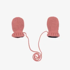 Petit Bateau Gloves & Mittens|Gloves & Mittens*Baby Girls Pink Cotton Knit Mittens