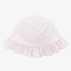 Kissy Kissy Hats|Hats*Baby Girls Pink Cotton Summer Gardens Sun Hat