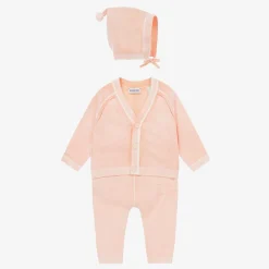 Burberry Gifts*Baby Girls Pink Cotton Trouser Set