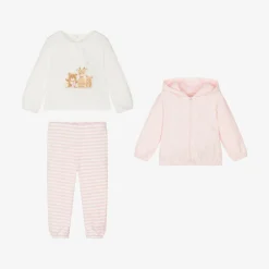 Mayoral Newborn Tracksuits*Baby Girls Pink Cotton Tracksuit Set
