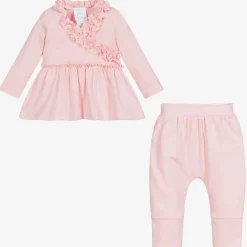 Lemon Loves Layette Outfit Sets|Outfit Sets*Baby Girls Pink Cotton Trouser Set RoseShadow