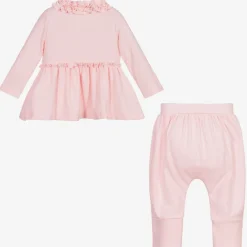 Lemon Loves Layette Outfit Sets|Outfit Sets*Baby Girls Pink Cotton Trouser Set RoseShadow
