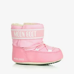 Moon Boot Snow Boots|Snow Boots*Baby Girls Pink Crib Nylon Snow Boots