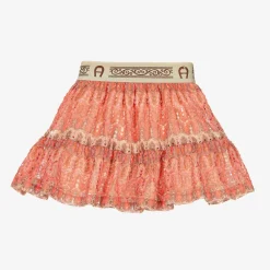 AIGNER Skirts*Baby Girls Pink Crochet Lace Skirt